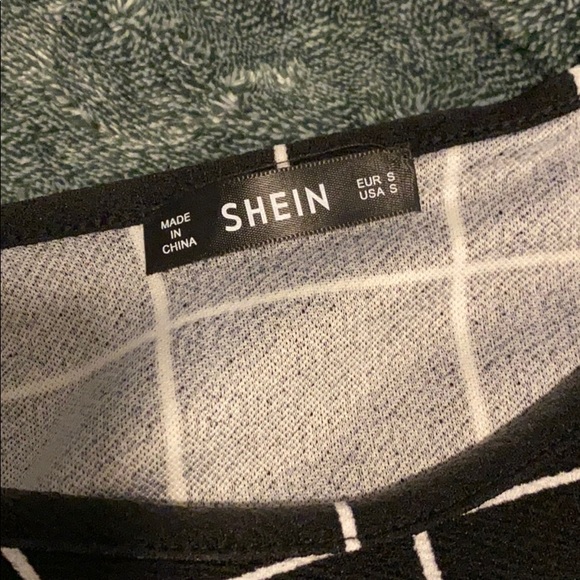 Black and white two piece asymmetric skirt set - Picture 6 of 6